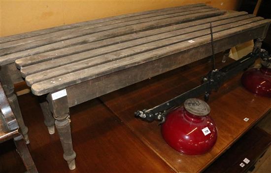 Pair ash benches